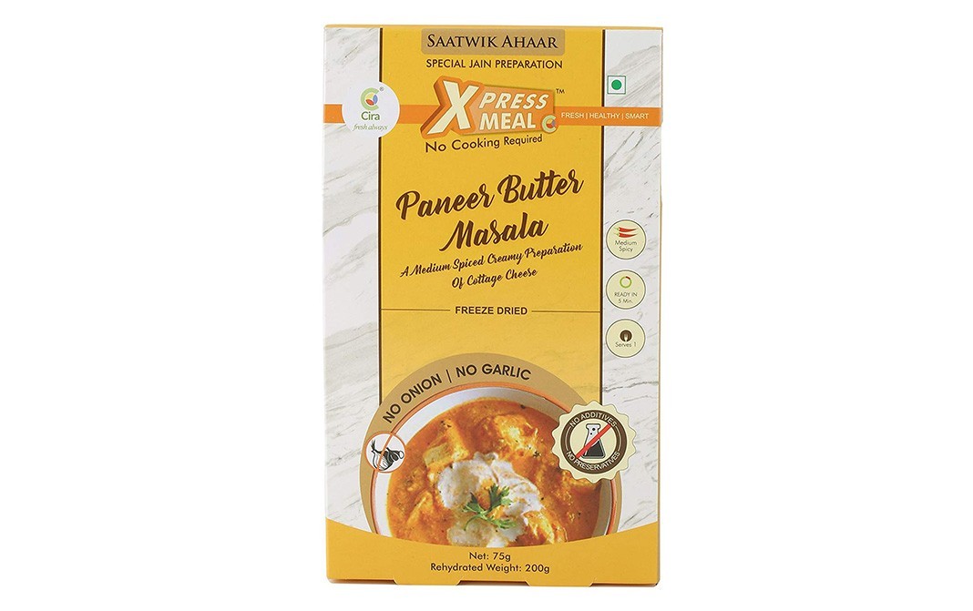 Cira Xpress Meal Paneer Butter Masala Saatwik Ahaar   Box  75 grams